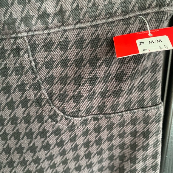 NWT Spanx Gray & Black Houndstooth Stretch Pants-Size M - Picture 4 of 7